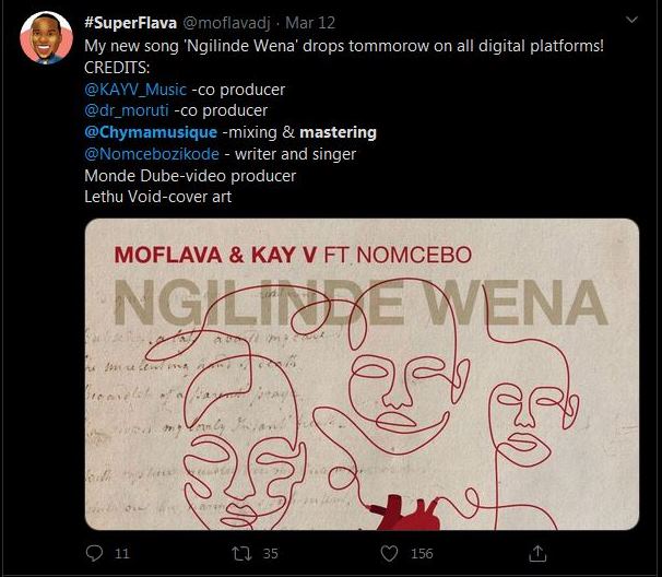 Moflava Tweet on Chymamusique
